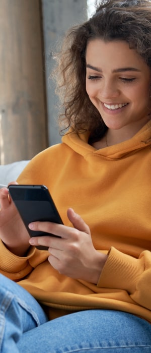 Custom Merchant Services Referral Program by Total Merchant Services featuring young girl logged into referral program.