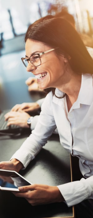 Merchant Services Affiliate Program by Total Merchant Services featuring a woman on referral center.